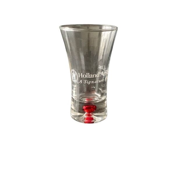 Pre Owned Holland America Line Cruise Ship Souvenir Red Bubble Shot Glass - Picture 8 of 12